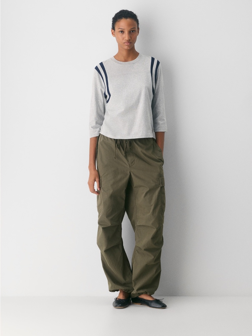 Aritzia Tna Engine Parachute Pant Olive Green